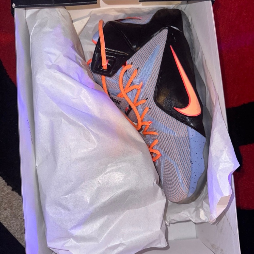 Nike Lebron XII 12 Easter Aluminum Sunset, 684593-488, Men's Size 10.5 With Box
